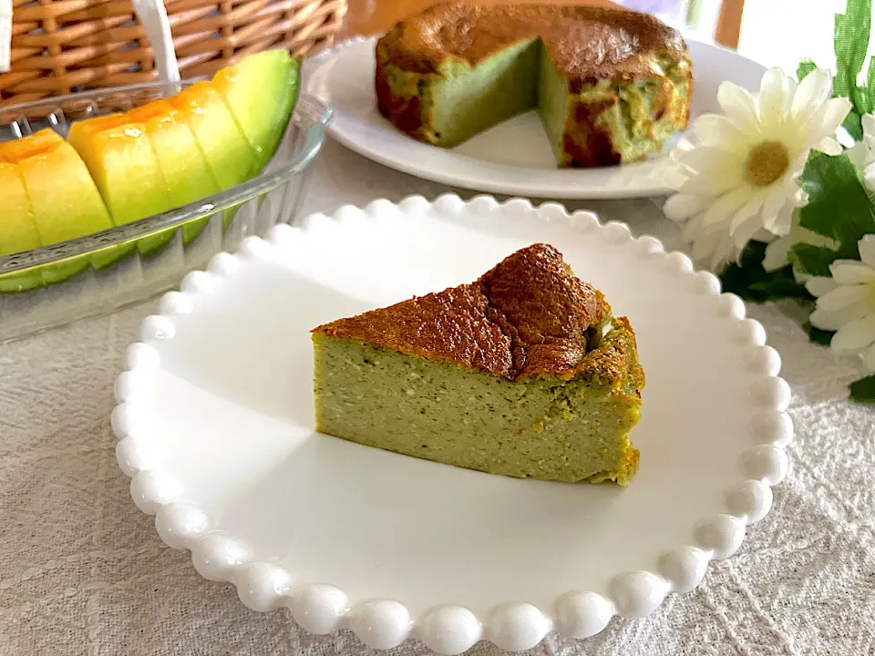 ＊抹茶バスクチーズケーキ🌿＊|＊抹茶＊さん