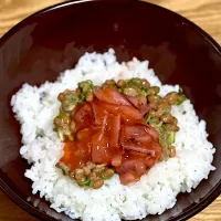 ☆いか明太納豆ご飯|まぁたんさん