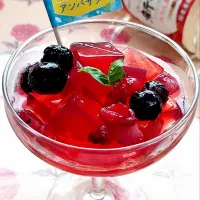 ハーブティーでひんやりデザート|きつねさん