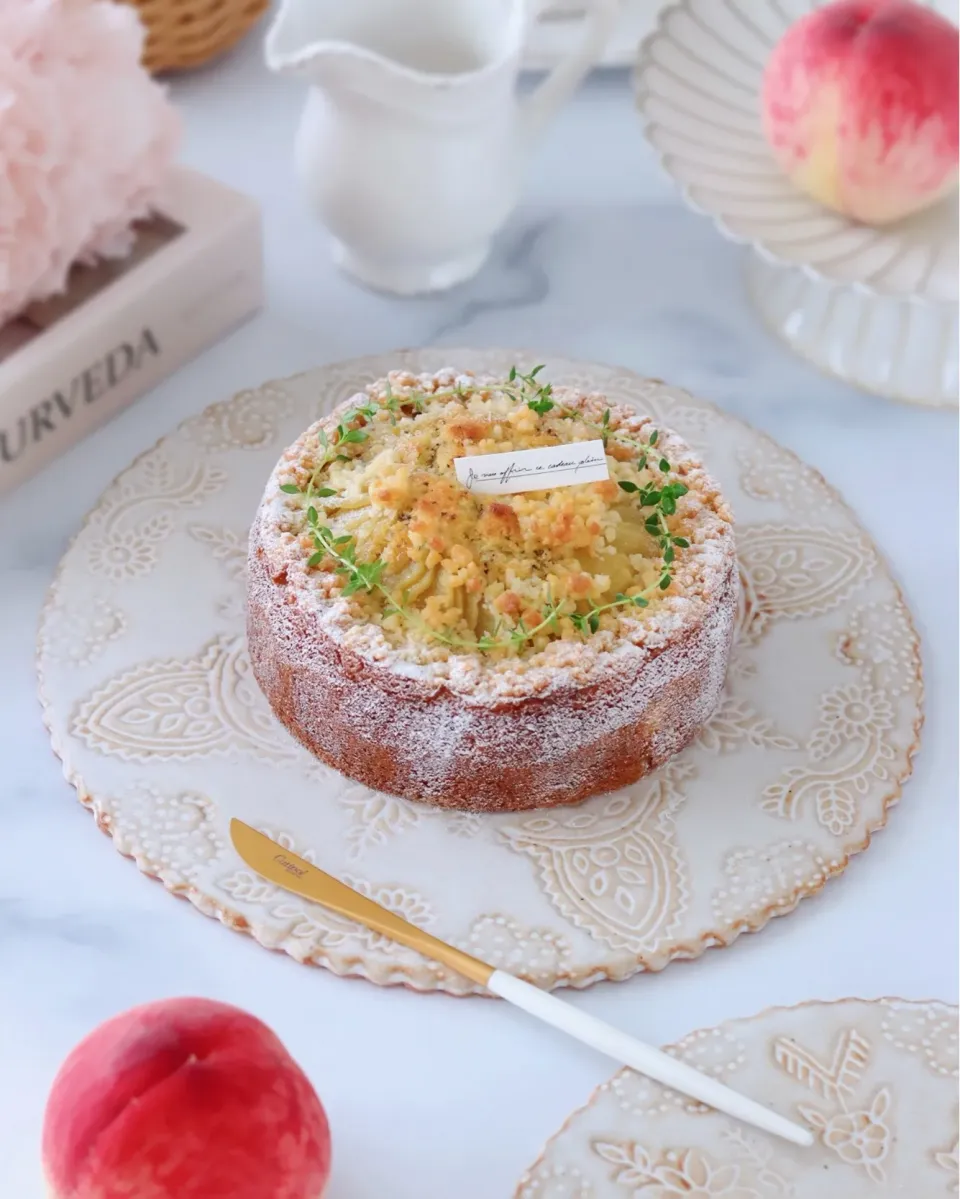 桃のアールグレイケーキ🍑|moeさん