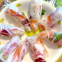 野菜とカニカマの生春巻き|ながまつさん