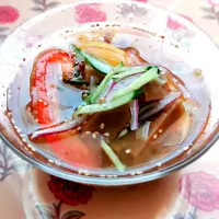 韓国のどんぐりコンニャク？スープ|きつねさん