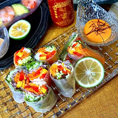 「ユウキ　ライスペーパー」を使ってみたSnapdishの料理・レシピ写真:レインボーサマーロール🌈