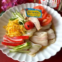 素麺de冷やし中華風 ~新味料|とんちんさん