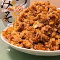 備蓄米でつぶみそチャーハン|かずにゃさん