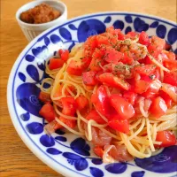 トマトと生ハムの冷製パスタ|ぽぽちゃんさん