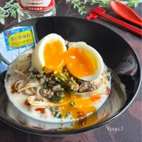 ニラそぼろの冷やし豆乳坦坦麺|ゆーこどんさん