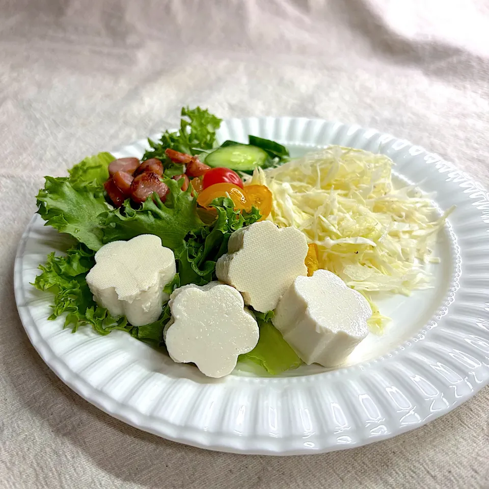 お豆腐サラダ|かっちゃん杉さん