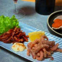 イカのつまみ　唐揚げとバター醤油炒め|sho_shoさん