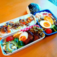 次男・私弁当&おにぎり|tamagomagomagoさん