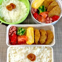 梅しそチキンカツ弁当。娘弁当。|ゆーこ。さん