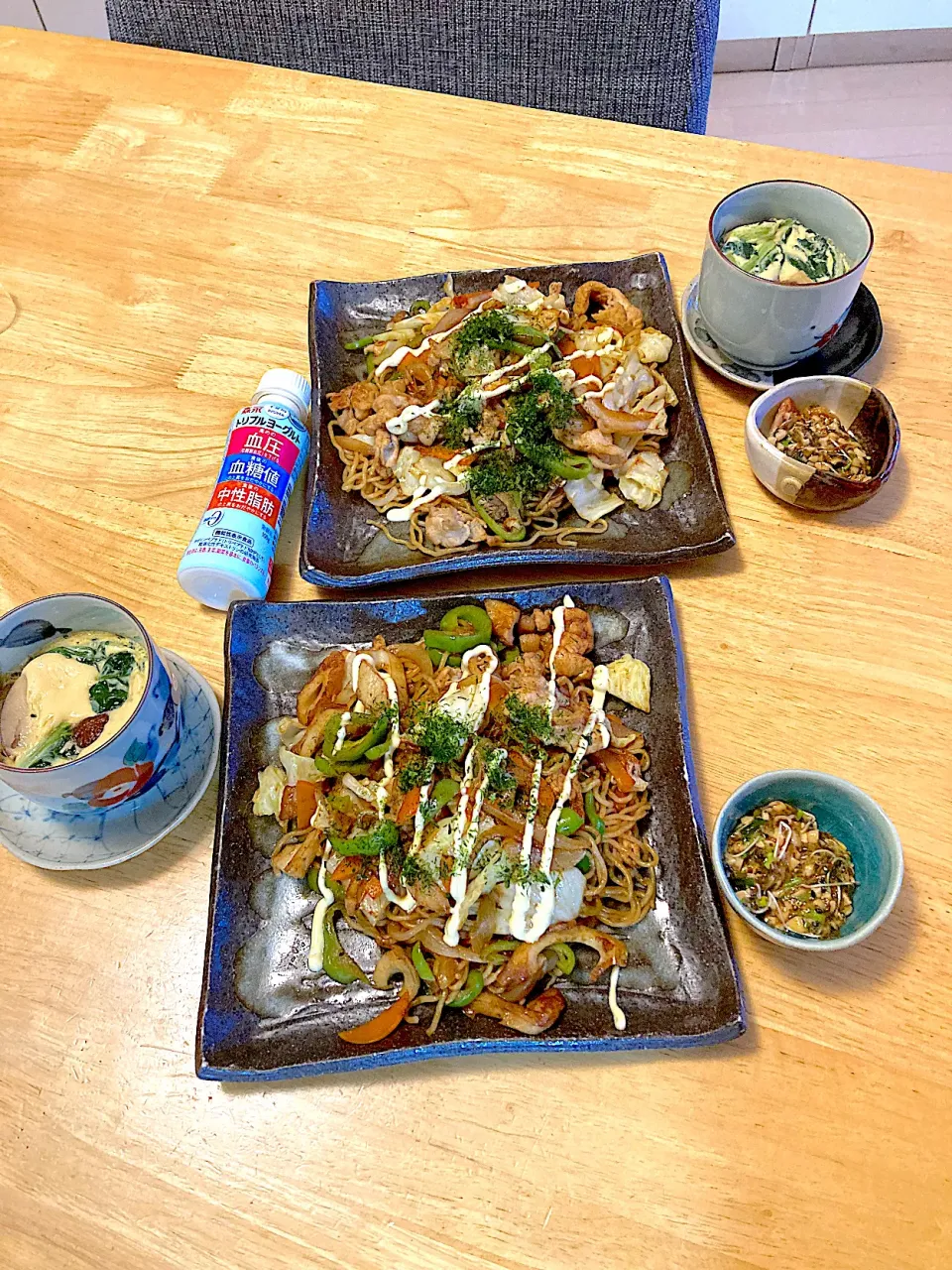 焼きそば＆茶碗蒸し|さくたえさん