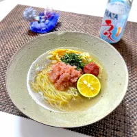 冷やし梅おろしそば|アルティッチョさん