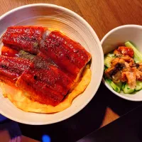 32センチを超えるうなぎの蒲焼きの半分を使って鰻玉丼とうざくを作りました〜👨‍🍳🍜| quita (喜田)さん