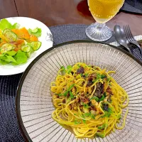 2025.7.17 お夕飯は一足早い鰻を使った和風パスタ‼︎