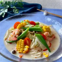 夏野菜no冷やしちゃんぽん素麺