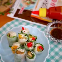 夏野菜とそうめんの生春巻き|matildaさん