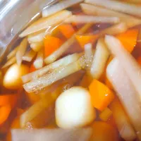 野菜たっぷり冷すまし汁| もちもちだいたいひこ🐺さん