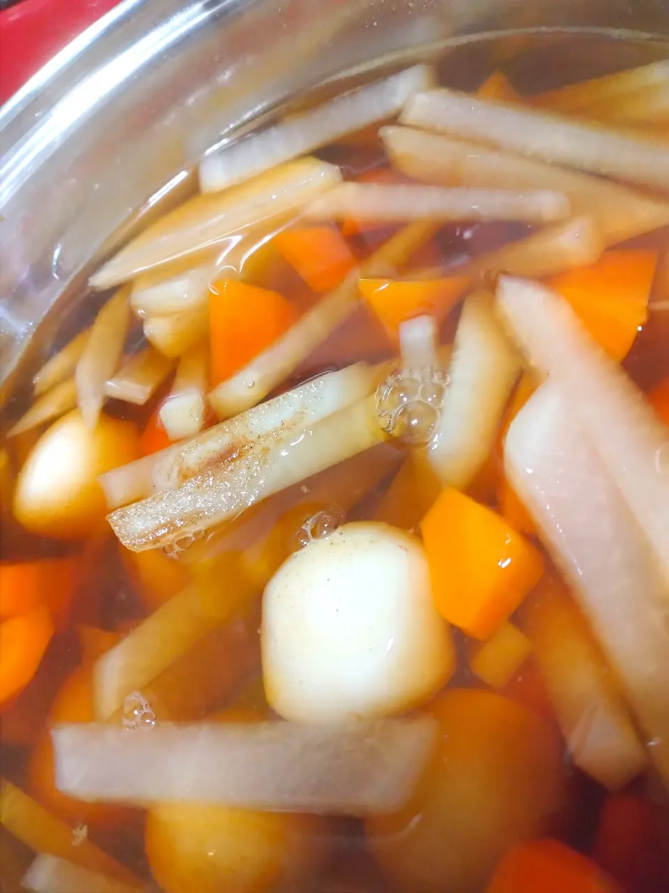 野菜たっぷり冷すまし汁|もちもちだいたいひこ🐺さん