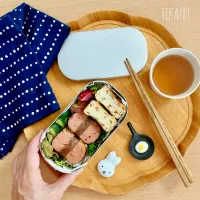 スパムむすびに憧れた 魚バーグむすび弁当