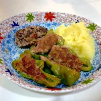 小3長女作　初ピーマンの肉詰め|ayaro1004さん