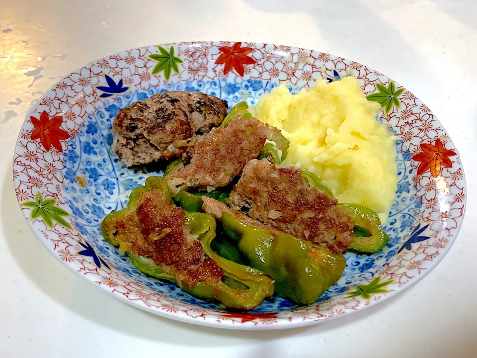 小3長女作　初ピーマンの肉詰め|ayaro1004さん