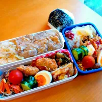 次男・私弁当&おにぎり|tamagomagomagoさん