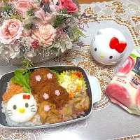 2025.7.23はキティちゃんのヒレカツ弁当🌸| makoさん
