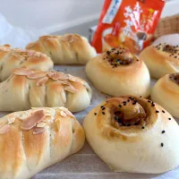 ＊チョコアーモンドパン
＊ほうじ茶クリームパン|さっちんさん