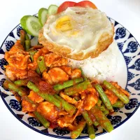 🫛ถั่วฝักยาวผัดพริกขิงไก่🐔|🍀Jaoh Ohlunlaa🍀さん