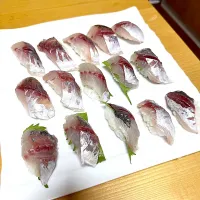 鰺の握り|タマ三郎さん