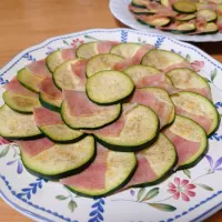 ズッキーニとベーコンのレンジ蒸し|万葉さん