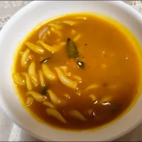 父のかぼちゃで、コンソメカレー味スープパスタ|m.rafuさん