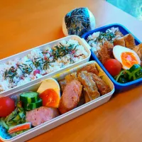 次男・私弁当&おにぎり| tamagomagomagoさん