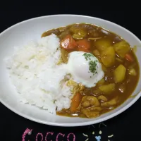 温玉乗せチキンカレー✨|cocco+さん
