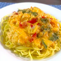 サーモントマトクリームパスタ|ゆっちこさん
