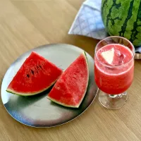 朝いちばんのスイカジュース🍉