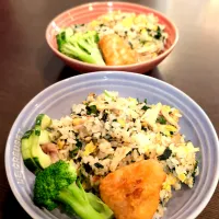 ロティサリーチキンリメイクチャーハン弁当🍱|Rieさん