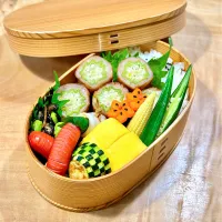 オクラ肉巻き弁当|1480_kojiさん
