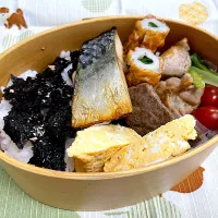 焼きサバ、焼肉、焼鳥、玉子焼のノリ🍱| なお🅿️さん