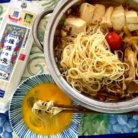 すき焼きの〆そーめん👀でスタミナアップ|ワイントンさん