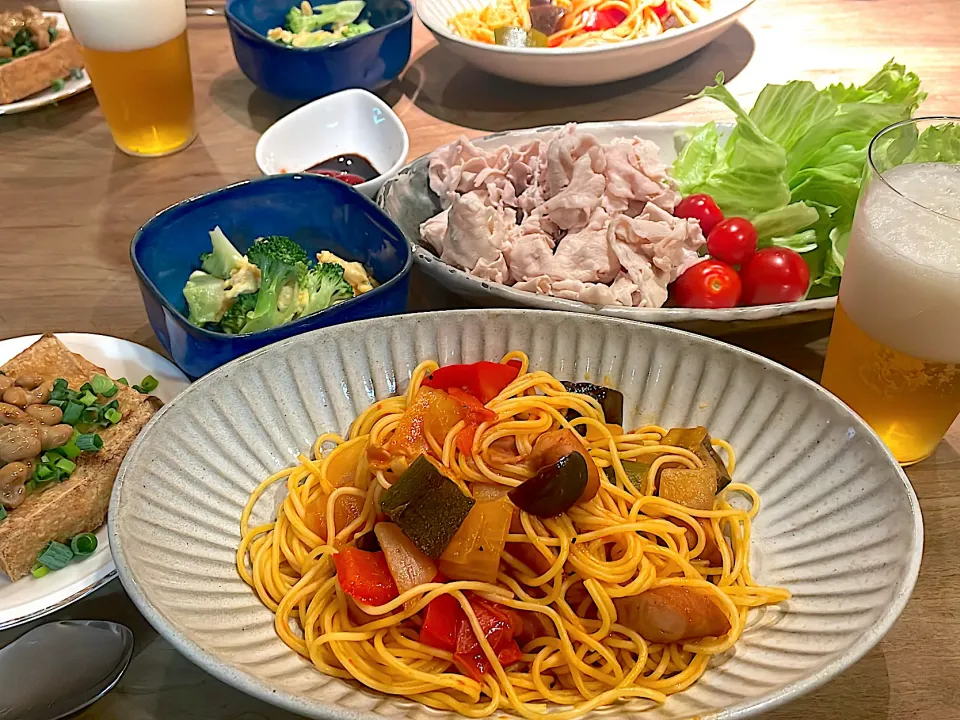 スパゲッティ・冷しゃぶ|くり子さん