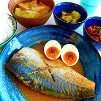 鯖の味噌煮定食🐟