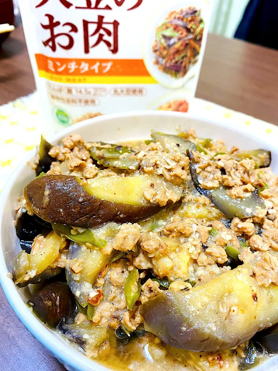 ナスと大豆のお肉の油炒め|とっしぃさん