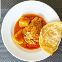 Thai Massaman Chicken Curry w/ Roti 🤤🐔🥘|An'leeさん