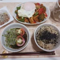 ケチャップカレー炒め(豚こま、ゴーヤ、玉ねぎ、パプリカ、ピーマン)|さくらまるさん