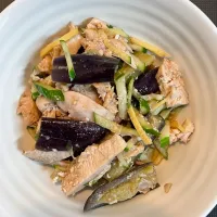 なすと鶏むね肉のさっぱり和え|あきたまさん
