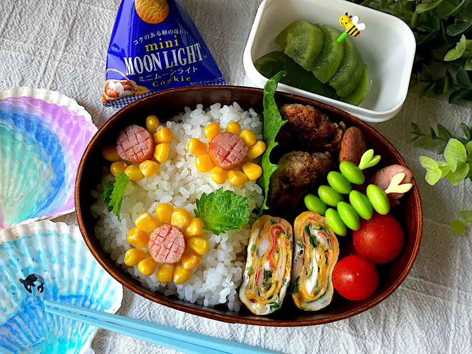 ＊0068. 夏弁👒ひまわり🌻娘ちゃんの高校生弁当🍱＊|＊抹茶＊さん