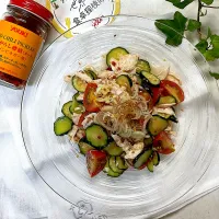 真希さんの料理 ズッキーニと鶏胸肉のスイチリ胡麻和え|sakurakoさん
