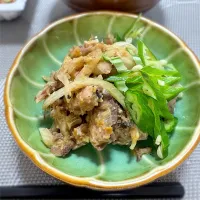 鯖の水煮とミョウガの酢味噌和え|morimi32さん